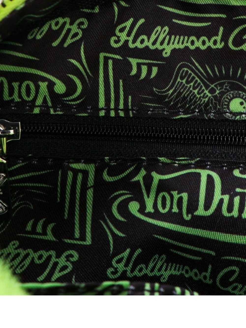 New Von Dutch Women's Furry Bowling Bag Purse Handbag with Shoulder Strap - Picture 5 of 16
